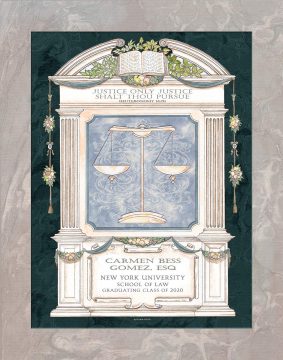 Personalized Lawyers Creed Graduate Romanesque Forest