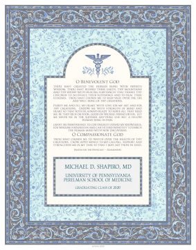 Personalized Doctors Prayer Scroll Water