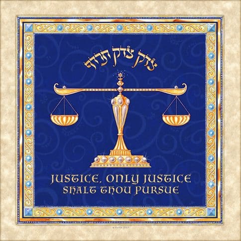 Lawyers Creed Jewelled Scales Professions Gift by Mickie Caspi BLUE English & Hebrew Lawyers Creed Jewelled Scales Professions Gift by Mickie Caspi BLUE English & Hebrew