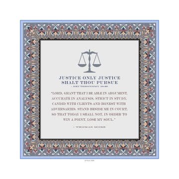 Lawyers Creed Classic Art Professions Gift by Mickie Caspi GREY