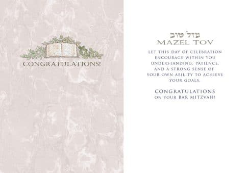 BR646 Bar Mitzvah Torah Greeting Cards